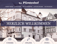 Tablet Screenshot of fuerstenhof-kempten.de